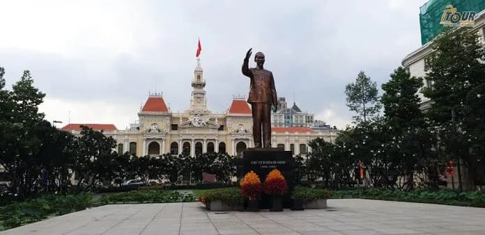 Saigon City Hall in Ho Chi Minh City at golden hour