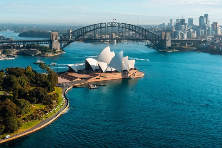 Sydney Opera House and harbour bridge